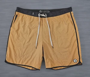 Vuori Men's Size 38 Mustard Yellow w/ Polka Dots Cruise Boardshorts/Trunks 7" - Picture 1 of 5