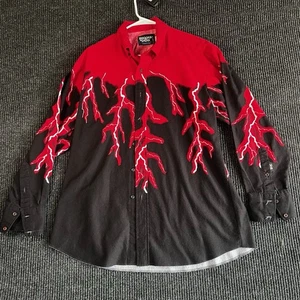 Vintage 90s Brooks & Dunn Red Lightning Western Shirt. Gr. 16,5 - 34 - Bild 1 von 12
