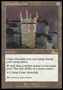 Japanese Grim Monolith - Medium Play MTG Urza's Legacy - Picture 1 of 1
