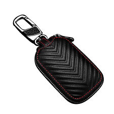 Genuine Leather Car Key Chain Bag Smart Key Holder Cover Remote Fob Case
