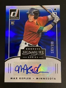 2016 Panini Donruss Signature Serie Autograph Blue Rookie RC Max Kepler ed/199 - Bild 1 von 2