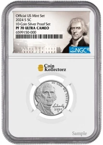 2024 S Jefferson Nickel 5C NGC PF 70 Ultra Cameo From  10 Coin proof set - Picture 1 of 1