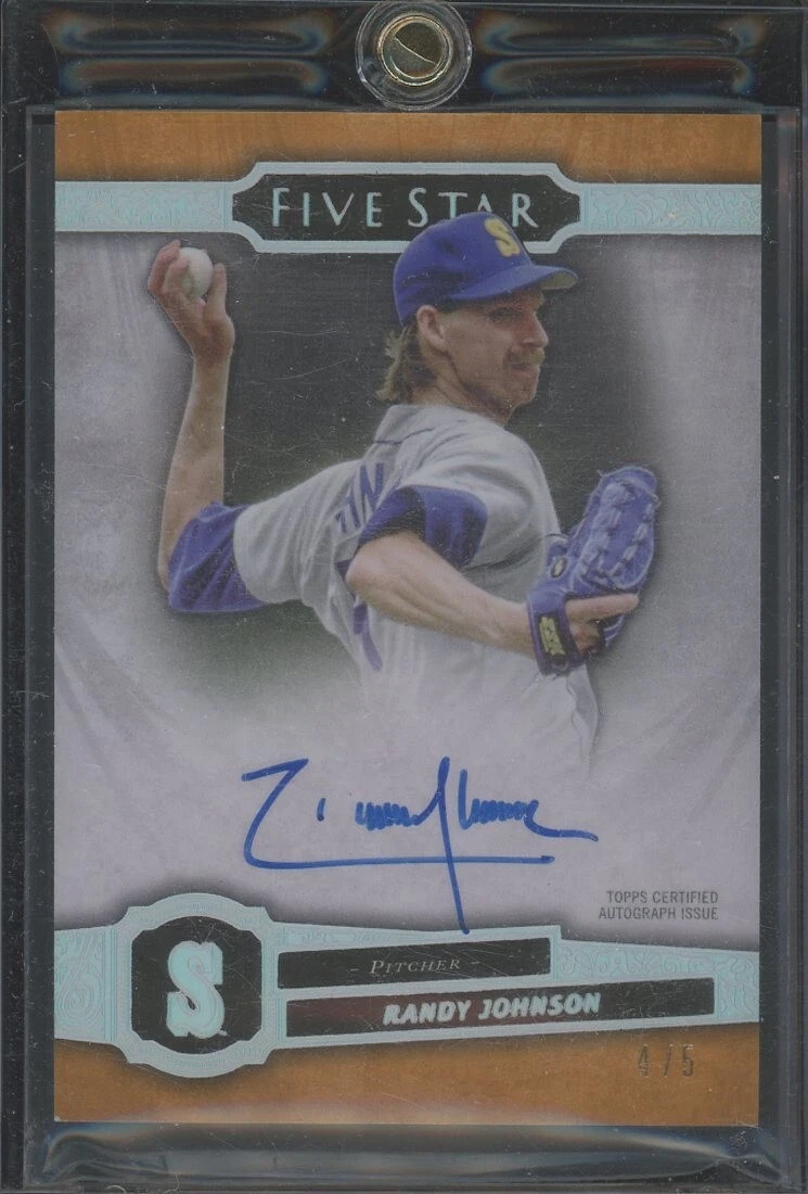 2021 Topps Five Star Orange Randy Johnson Mariners HOF Signed AUTO 4/5