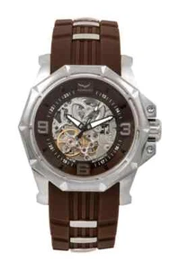 Aquaswiss Vessel G Automatic Stainless Steel Blrown Silicon Strap Watch 81GA008 - Picture 1 of 1