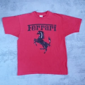 Vintage 90s Ferrari Logo Single Stitch T-Shirt - Picture 1 of 6
