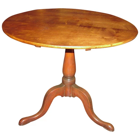 Antique American Maple Tilt Top Tea Table Circa 1785 Cover