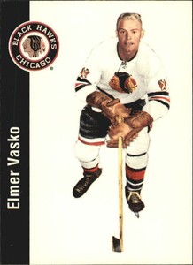 1994 Parkhurst Missing Link Chicago Blackhawks Hockey Card #31 Elmer Vasko