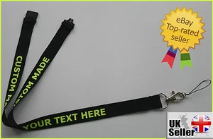 Fluorescent Custom Print Personalised Lanyard Any Name Any Text CHEAPEST on eBay - Picture 1 of 6