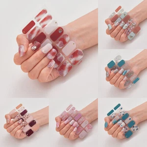 Fashion 3D Nail Wraps Stickers Glitter Nail Art Strips Wraps Decals Decoration* - Picture 1 of 22