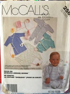 McCalls 2569 Infant Layette for stretch knits only SEWING PATTERN newborn sm - Picture 1 of 4