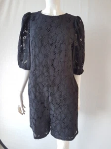 HALLHUBER Overall playsuit schwarz Spitze Langarm Gr.38=UK10*NEU - Bild 1 von 6