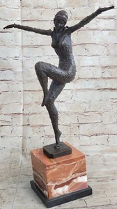 Hand Made Genuine Solid Bronze Sculpture Home Decoration Decor Artwork - Picture 1 of 10