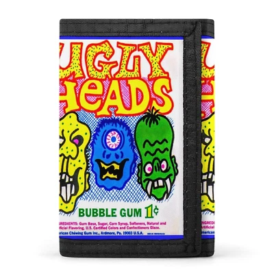UGLY HEAD 60s Gum Advertising Wallet | Tri-Fold Design And Hidden Key Ring - Image 1 of 4