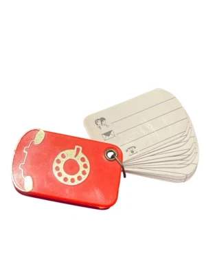 Llavero de Libreta de Direcciones/Número de Teléfono de Plástico Vintage de los años 60  Foto 1 de 4