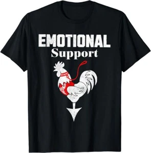 Chicken Emotional Support Cock Vintage T Shirt Men Fashion Women Kid T Shirt NEW - Picture 1 of 5