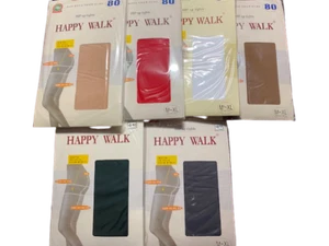 Colourful Womens 80 Denier Opaque Pantyhose Stockings Tights Solid Color - Picture 1 of 17