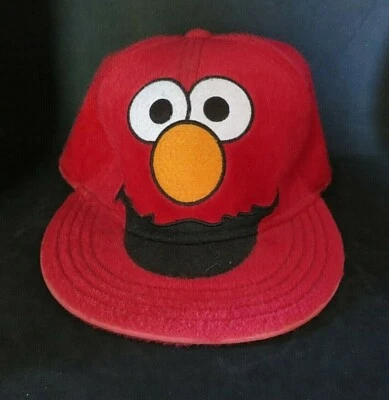 Gorra de béisbol vintage Sesame Street Elmo Face roja ajustada para adultos talla 7 1/2 Foto 1 de 4