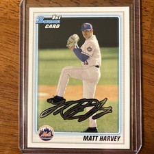 2010 Bowman Draft Picks Prospect Matt Harvey Mets #BDPP84