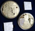 Medal coin each 376 g giant XXXL castle Neuschw. +Mozart Gold Plated Swarovski