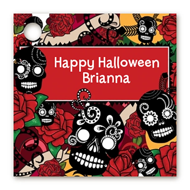 Day of the Dead - Personalized Halloween Cardstock Favor Tags - Set of 20 - Image 1 of 1