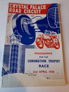 Programa Crystal Palace 2 de abril de 1938. Programa Brooklands. motocicleta. - Imagen 1 de 9