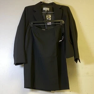 Le Suit Women's Abstract Blazer Black Skirt Suit 2-Piece Set Size 6 NWT - Picture 1 of 24
