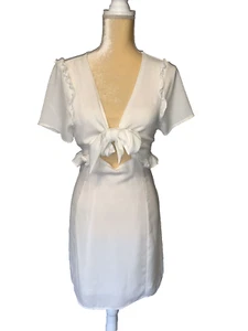 Available by Angela Fashion Ruffled Cutout Dress Size L - Picture 1 of 9
