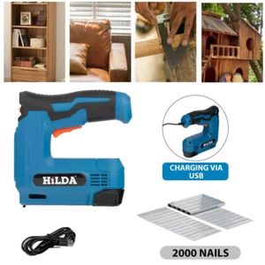 Electric Staple Gun 2 in 1 Lithium-ion Electric Stapler Cordless Brad Nailer Kit - Picture 1 of 12