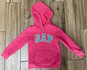 GAP pink hoodie jumper sweater Top Girls 5 Years - Picture 1 of 8