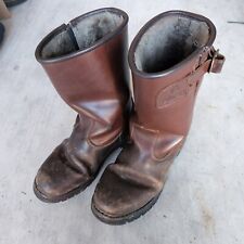 Alico Italian Brown North Cape Wellington Leather Shearling Hiking Boots 11.5