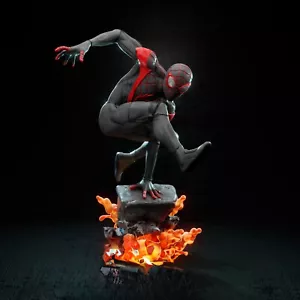 miles morales spider man figure resin scale 1/6 pintada a mano unica - Imagen 1 de 16