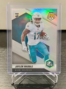 2021 Mosaic Jaylen Waddle Silver Variation Prizm Rookie RC # 308-V Dolphins - Picture 1 of 2