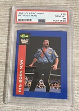 1991 Classic WWF #25 BIG BOSS MAN Wrestling Card PSA 10 Gem Mint Low POP 1 G16