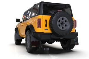 Rally Armor Mud Flaps w Orange Logo For 2021-2025 Ford Bronco w Running Board - Bild 1 von 8