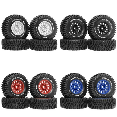4Pcs Wheel amd Tires for 1/14 1/16 ARRMA Mojave/MJX 14211 RC Short Course Truck - Image 1 of 4