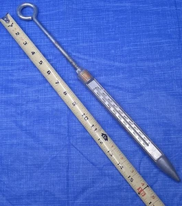 Vintage  Funk Bros Seed CO. Thermometer Aluminum Bloomington Illinois Funks G - Picture 1 of 10