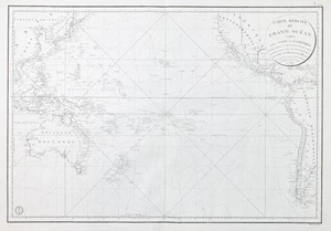 Australia America Pacific Ocean World Map mapa del mundo mapa 1818 - Imagen 1 de 1