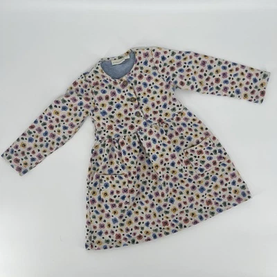 oJo Maman Bébé 2-3 años Vestido de Algodón Estampado Floral Manga Larga Bolsillos Suave Marca del Reino Unido Foto 1 de 4