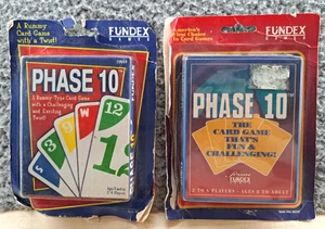 VINTAGE Lot Of 2 Phase 10 Card Game Fundex Games Family 1992 & 1998 UNOPENED - Picture 1 of 5