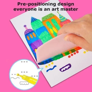 Squeegee Art Kids Paint Kit, 20PCS DIY Ranbow Scratch Childrens X5I2Best U9G1 - Picture 1 of 17