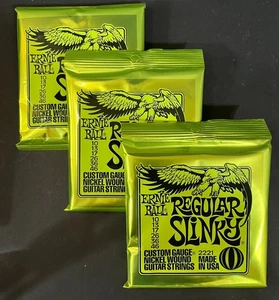 3 Juegos de Cuerdas para Guitarra Eléctrica Ernie Ball Regular Slinky (10-46) ¡NUEVAS SE ENVÍAN GRATIS! - Imagen 1 de 2