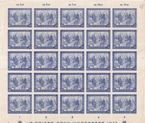 SA38d Germany, Joint Allied Occ 1948 Leipzig Spring Fair blue, full sheet - Picture 1 of 1