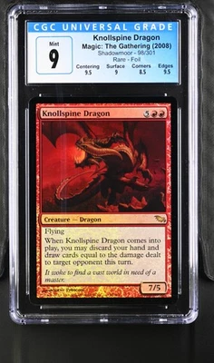 KNOLLSPINE DRAGON Shadowmoor Foil Rare CGC 9 MTG [Nostalgium] - Image 1 of 2
