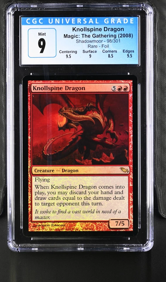 KNOLLSPINE DRAGON Shadowmoor Foil Rare CGC 9 MTG [Nostalgium] - Image 1 of 2