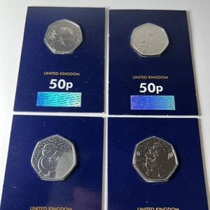 Collection Of Change Checker  The Snowman 50p Uncirculated Coins X4 - Picture 1 of 10