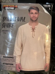 Spooktacular Creations Men's Renaissance Medieval Pirate Poet Shirt - Large-NIP! - Picture 1 of 6