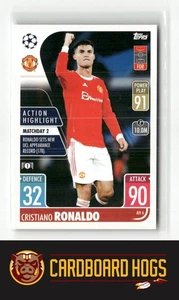 2021-22 Match Attax Champ Lg #AH6 Cristiano Ronaldo Man U Action Highlight - Imagen 1 de 2
