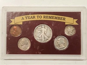 1938 A Year to Remember U.S. Mint Silver Coin Set (50C, 25C, 10C 90% Silver) - Picture 1 of 2