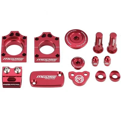 Moose Racing Bling Pack Billet Aluminum Red For Honda CRF250R 2009-2016 - Image 1 of 4