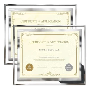 8.5 x 11 Certificate Document Frame Diploma Glass Picture Frames for Tabletop... - Bild 1 von 7